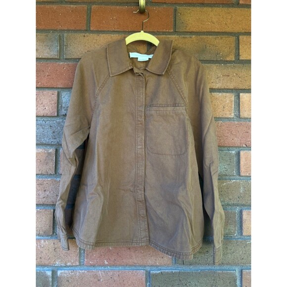 Treasure‎ & Bond Oversized Utility Shirt Safari Button Up | Brown | Womens Small - Picture 1 of 16